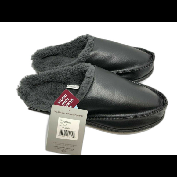 Mukluks Clog Slippers Medium Size 10-11 Black - Picture 2 of 8